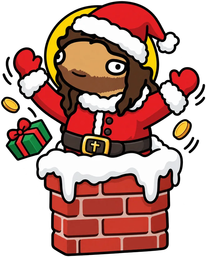 Jizzus stuck in a snowy chimney
